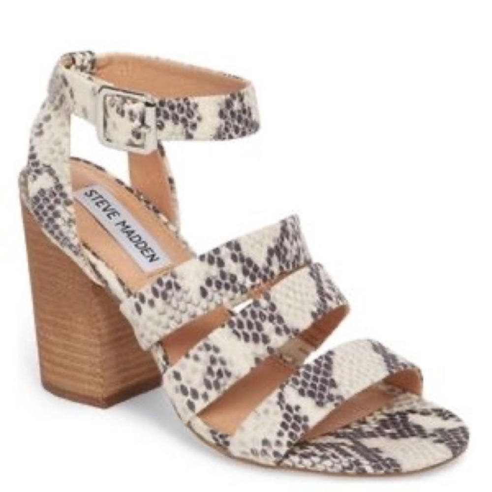 Steve Madden Vision Leather Snake Python Print St… - image 1